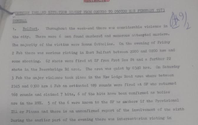 Edward Heath and the New Lodge Six Massacre